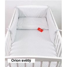 Povlečení + mantinel do velké postýlky - orion světlý Povlečení + mantinel do velké postýlky - orion světlý