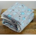Teplá deka s polštářkem ELFan ovečky modré + bílá