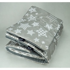 Teplá deka s polštářkem ELFan hvězdy + šedá